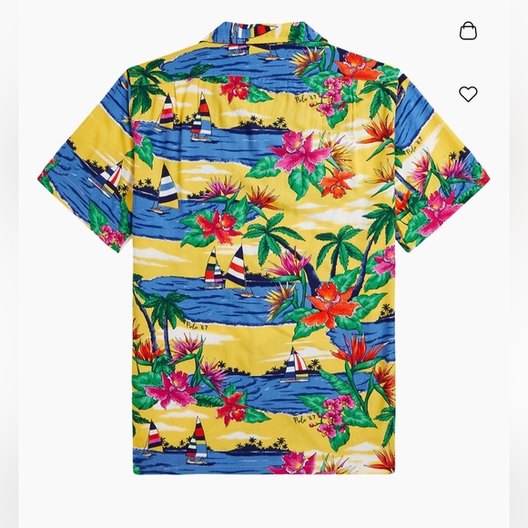 NWT Polo Ralph Lauren Classic Fit Tropical-Print Camp Shirt - Picture 8 of 12